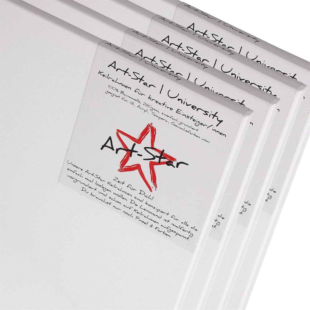 Art-Star 4X University KEILRAHMEN 60x60 cm | Leinwände auf Keilrahmen 60x60 cm | Leinwandtuch vorgru