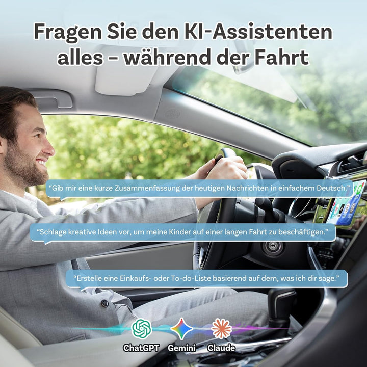 OTTOCAST Mini Nova, 2026 Verbesserter 2-in-1 Wireless CarPlay Android Auto Adapter für iOS- und Andr