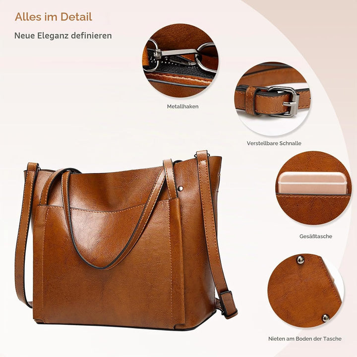 NICOLE&amp;DORIS Neue Handtaschen für Frauen Tote Handtaschen Damen Chic Umhängetaschen grosse Kapazität