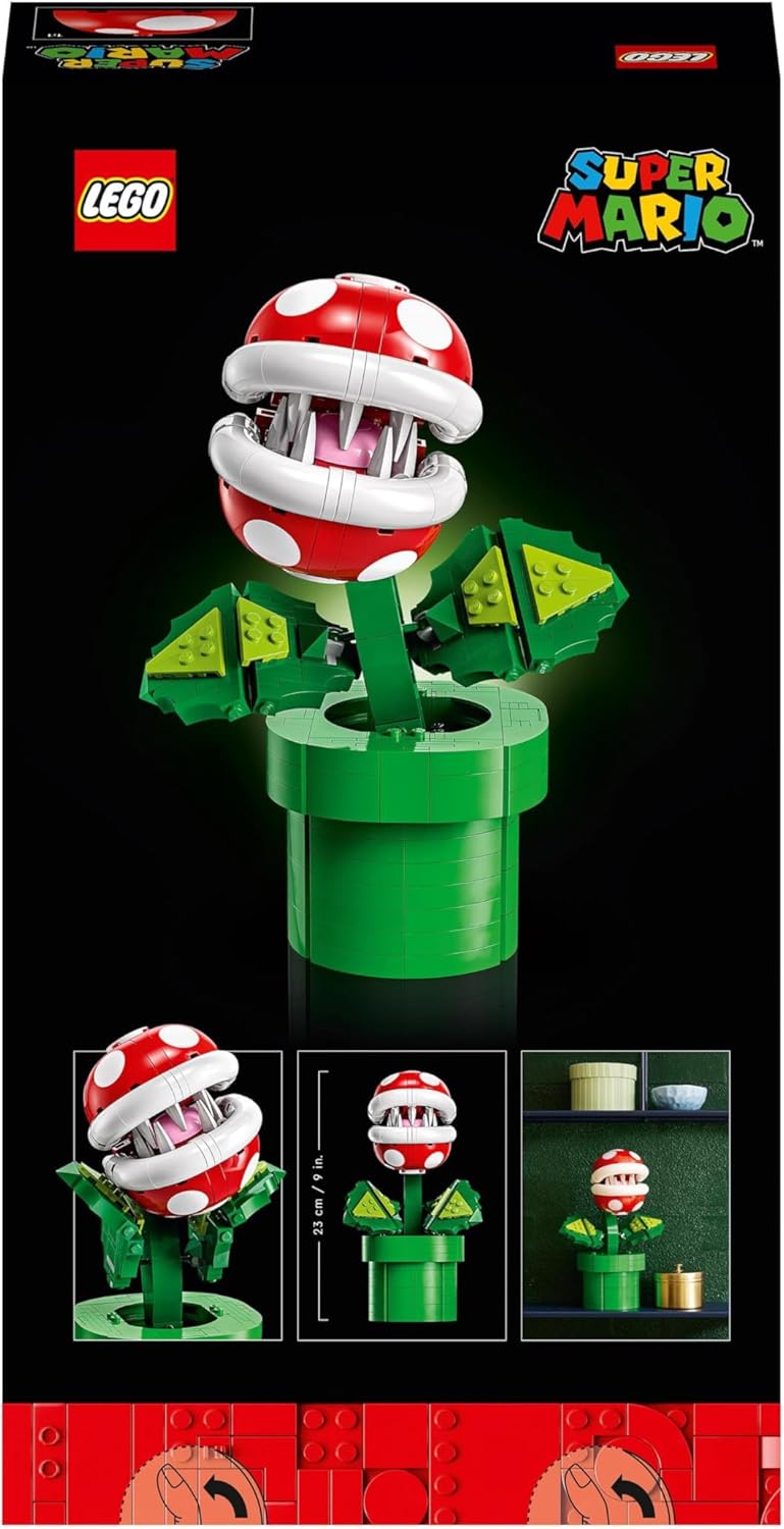 LEGO Super Mario 71426 Piranha-Pflanze, bewegliche Figur mit Röhre und 2 Teilen, Modell für Erwachse