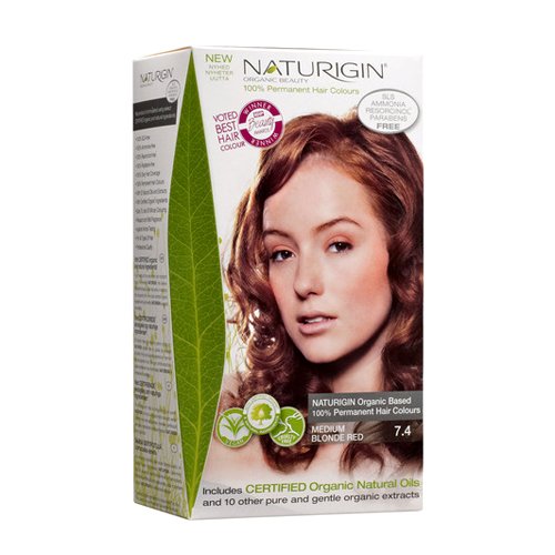 Kupferblond 7.4 permanente Haarfabe mit natürlichen Inhaltsstoffen - Ohne Ammoniak Medium Blonde Red