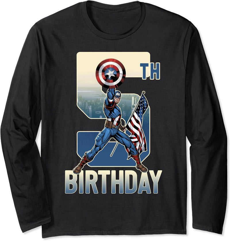 Marvel Captain America 5th Birthday Langarmshirt