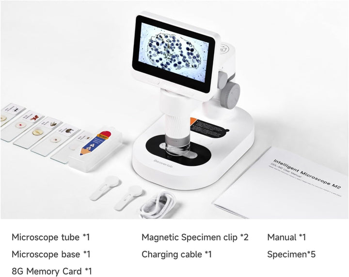 BEAVERLAB 4,0" IPS digitales Mikroskop 100X-1600X, Handheld Microscope 1080P HD Taschenmikroskop WiF