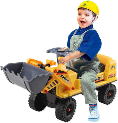 deAO Sitzbagger für Kinder-Toller Bagger-Spaẞ für Drauẞen mit Traktor BAGGER