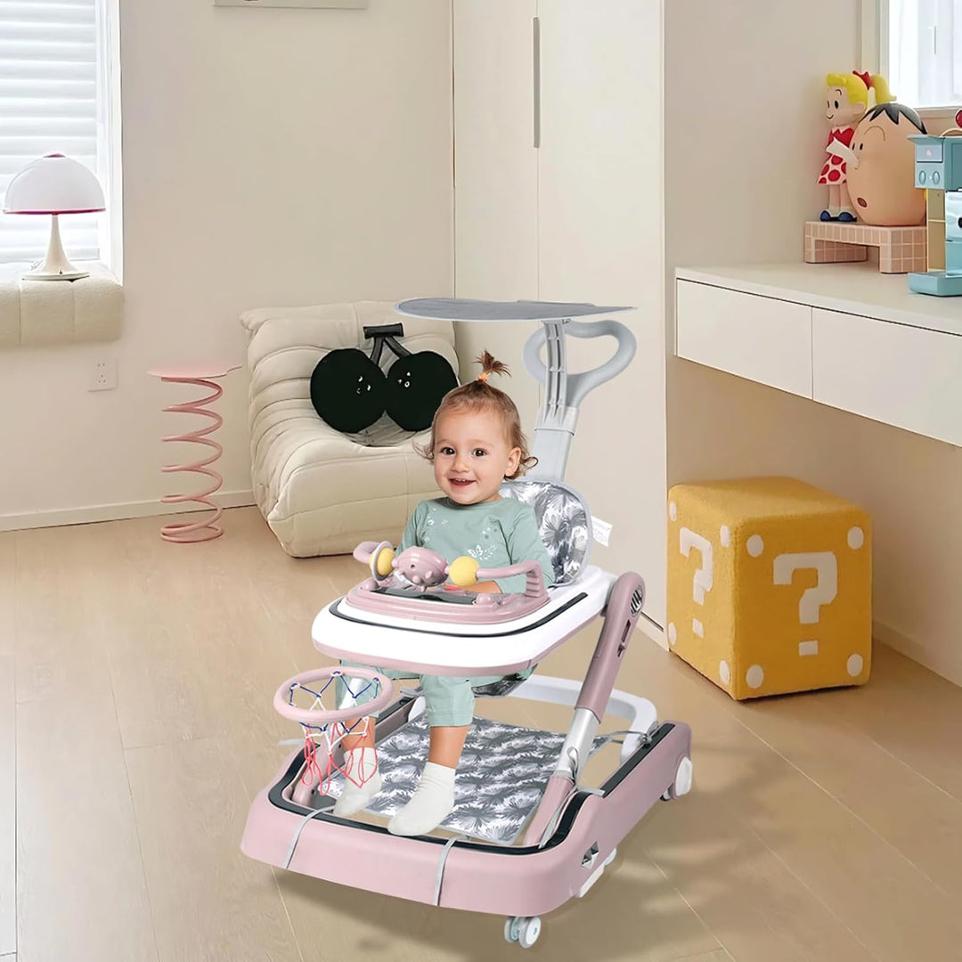 Lauflernhilfe für Babys, Lauflernhilfe mit Sonnenblende, geeignet für 6-36 Monate, höhenverstellbar,