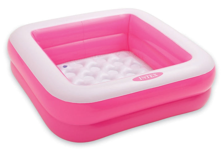Intex Spielkiste, Swimming Pool, aufblasbar, quadratisch, für Babys und Kleinkinder, 57100 Rosa 5710