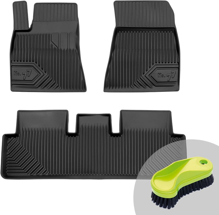 FROGUM No.77 Gummimatten Ganzjahresset von Auto Fussmatten Autofussmatten für Tesla Model 3 ab 2017