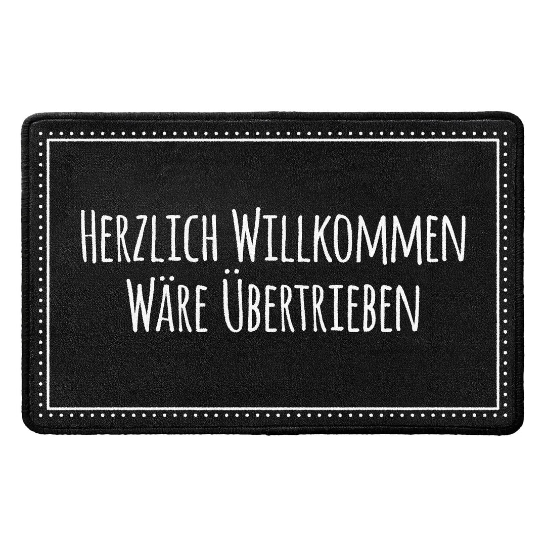 Pechkeks Fussmatte, Schwarz-Herzlich Willkommen wäre übertrieben, 67x43 cm