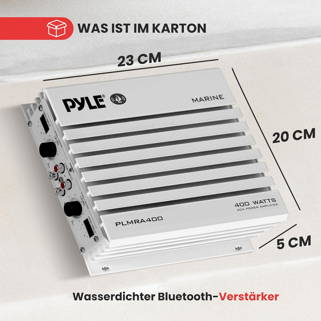 Pyle 4-Kanal 400 Watt Wasserdicht Marin Verstärker