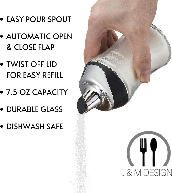 J&amp;M Design Zuckerspender &amp; Shaker für Kaffee, Müsli, Tee &amp; Backen, mit Ausgiesser und Deckel für ein