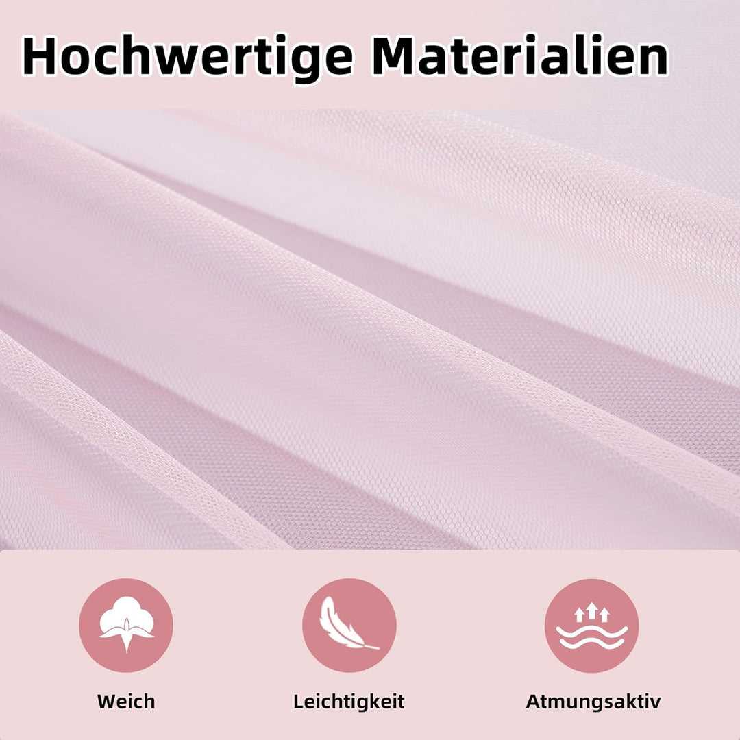 GFCC Hausbett Himmel Set, 2 Stück Betthimmel Hausbett aus Tüll für Hausbett Deko, Himmelbett Vorhäng