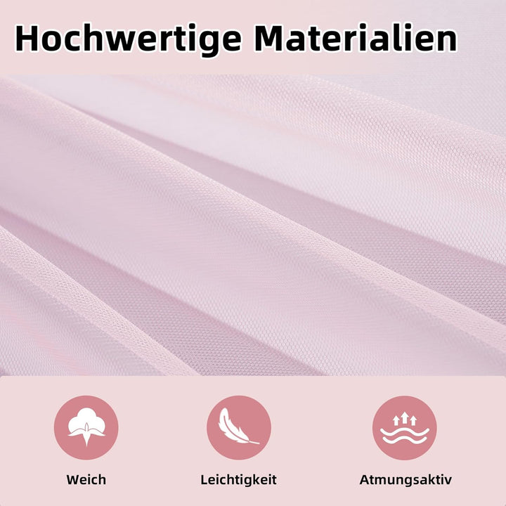 GFCC Hausbett Himmel Set, 2 Stück Betthimmel Hausbett aus Tüll für Hausbett Deko, Himmelbett Vorhäng