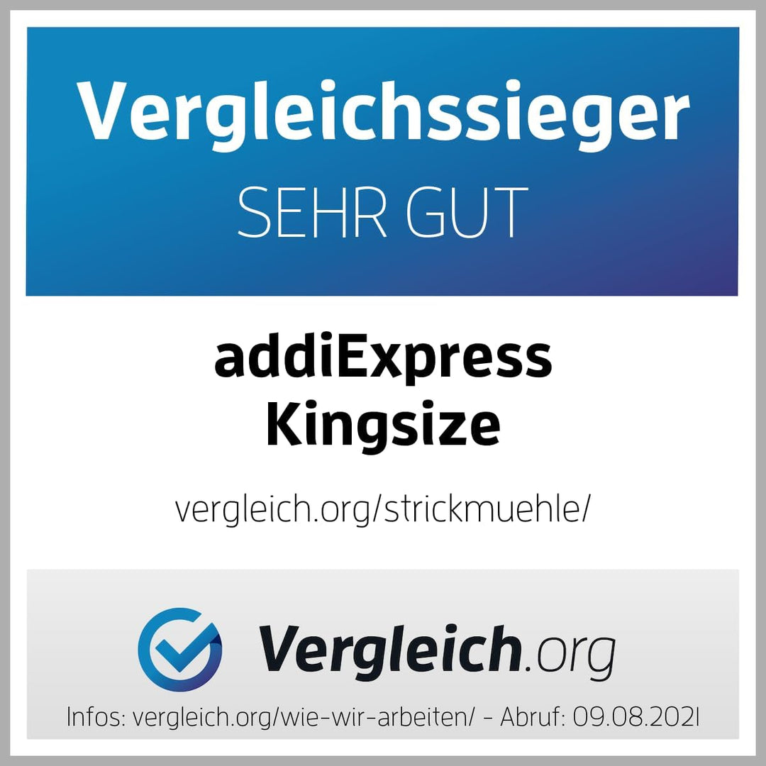 Addi Express-Kingsize 46 Nadeln Strickmaschine, Kunststoff, Schwarz/Rot/Gold, 26 x 15.5 x 25.5 cm Si