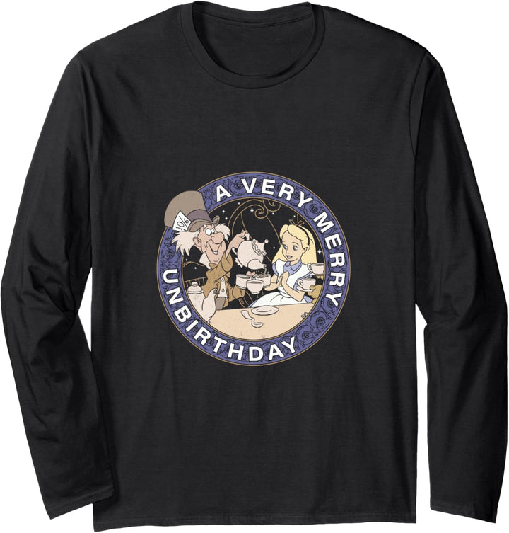 Disney Alice In Wonderland Mad Hatter Un-Birthday Langarmshirt