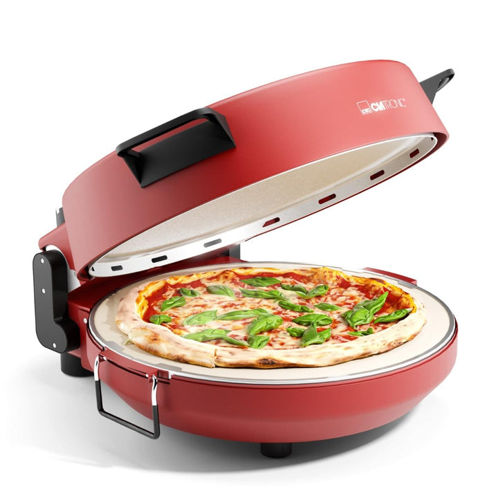 Clatronic® Pizzaofen | Pizzarette 350°C f. italienische Steinofen Pizza zu Hause | Pizzaofen elektri