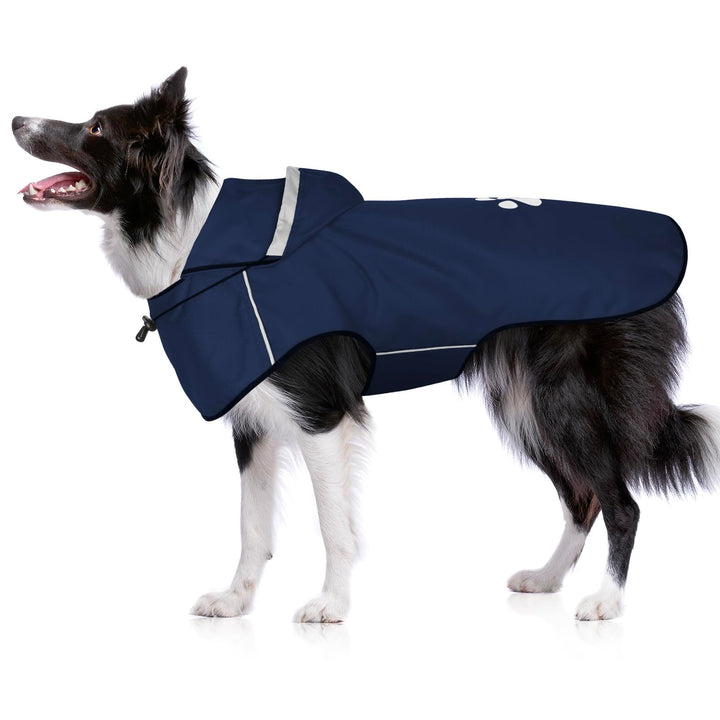 BiPawTi Hunde Regenmantel Mittlere Hunde - Ultraleicht Wasserdicht Hunderegenmantel mit Reflektieren