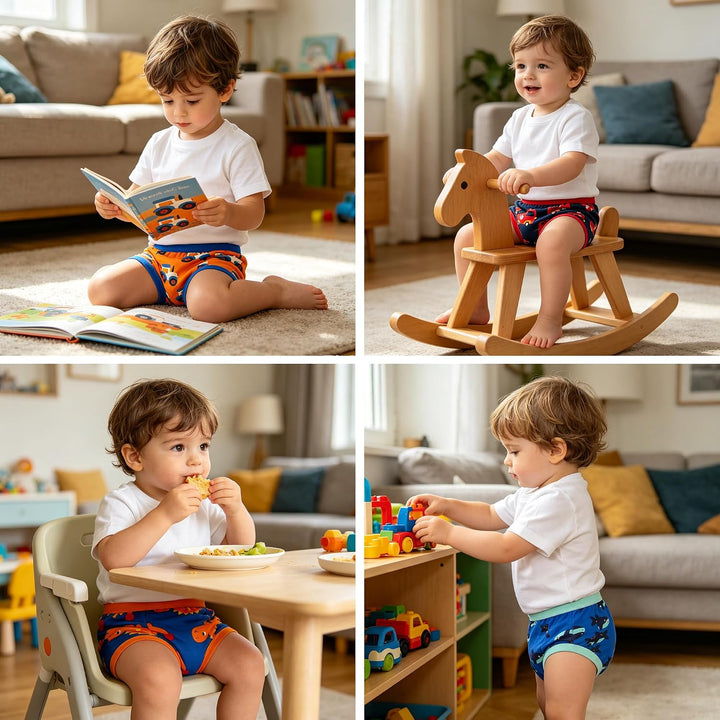 BIG ELEPHANT 6er Pack Baby Trainingshose - Saugfähige Töpfchen Unterwäsche Kleinkinder für Jungen un