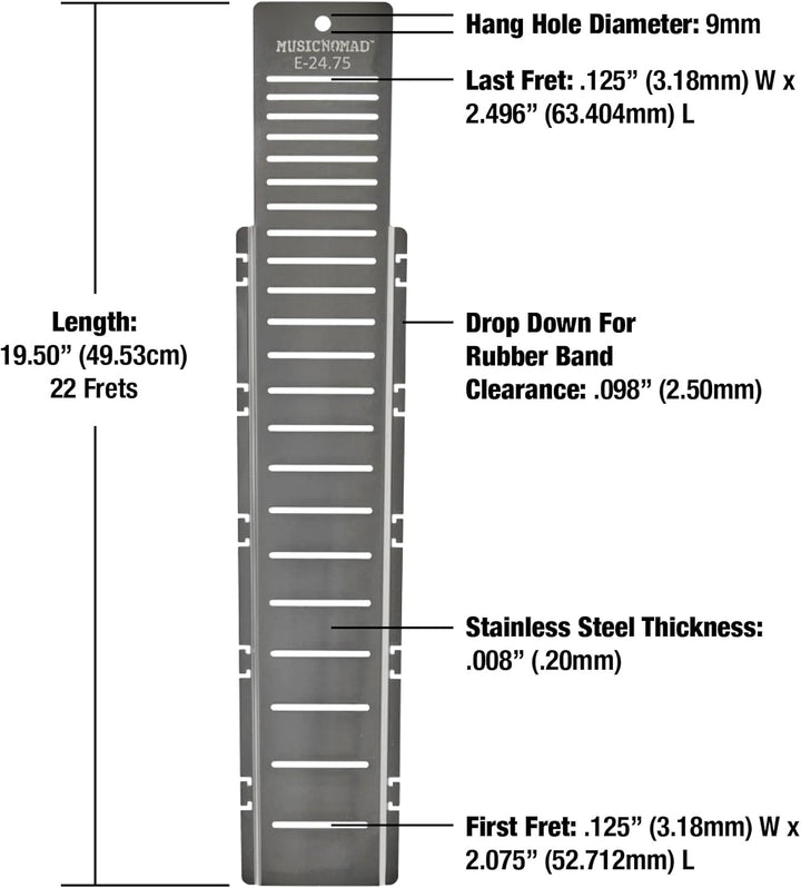 MusicNomad MN804 Fret Shield for 24.75-inch Scale Length Electric Guitar, Fret Shield: E-24.75"