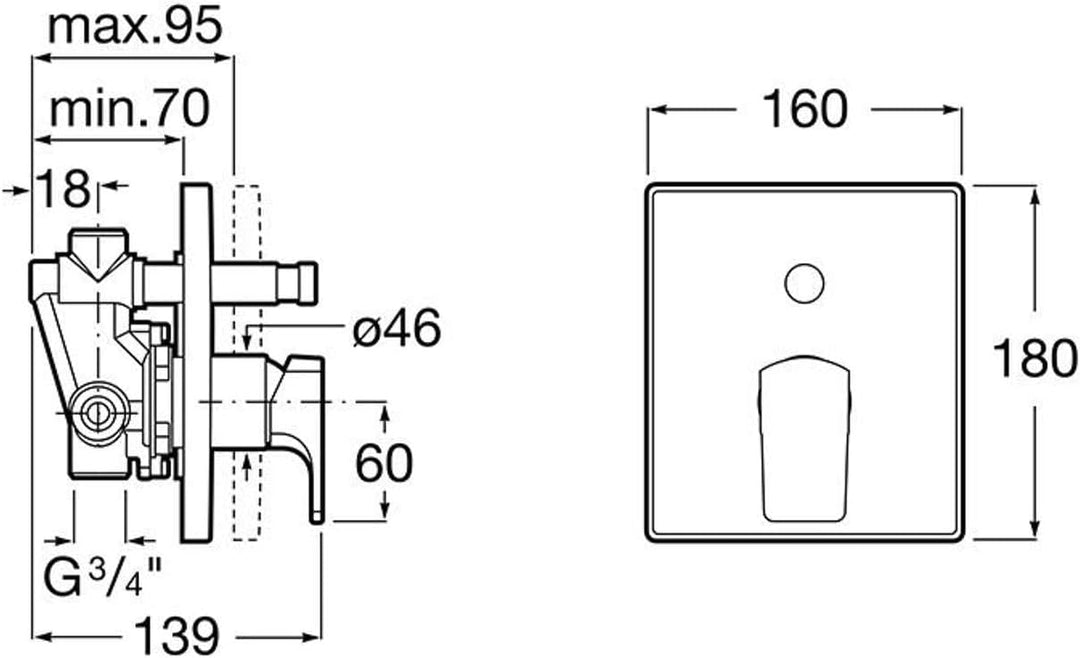 MEZCLADOR EMP.L90 P/B-D 1/2" CR.