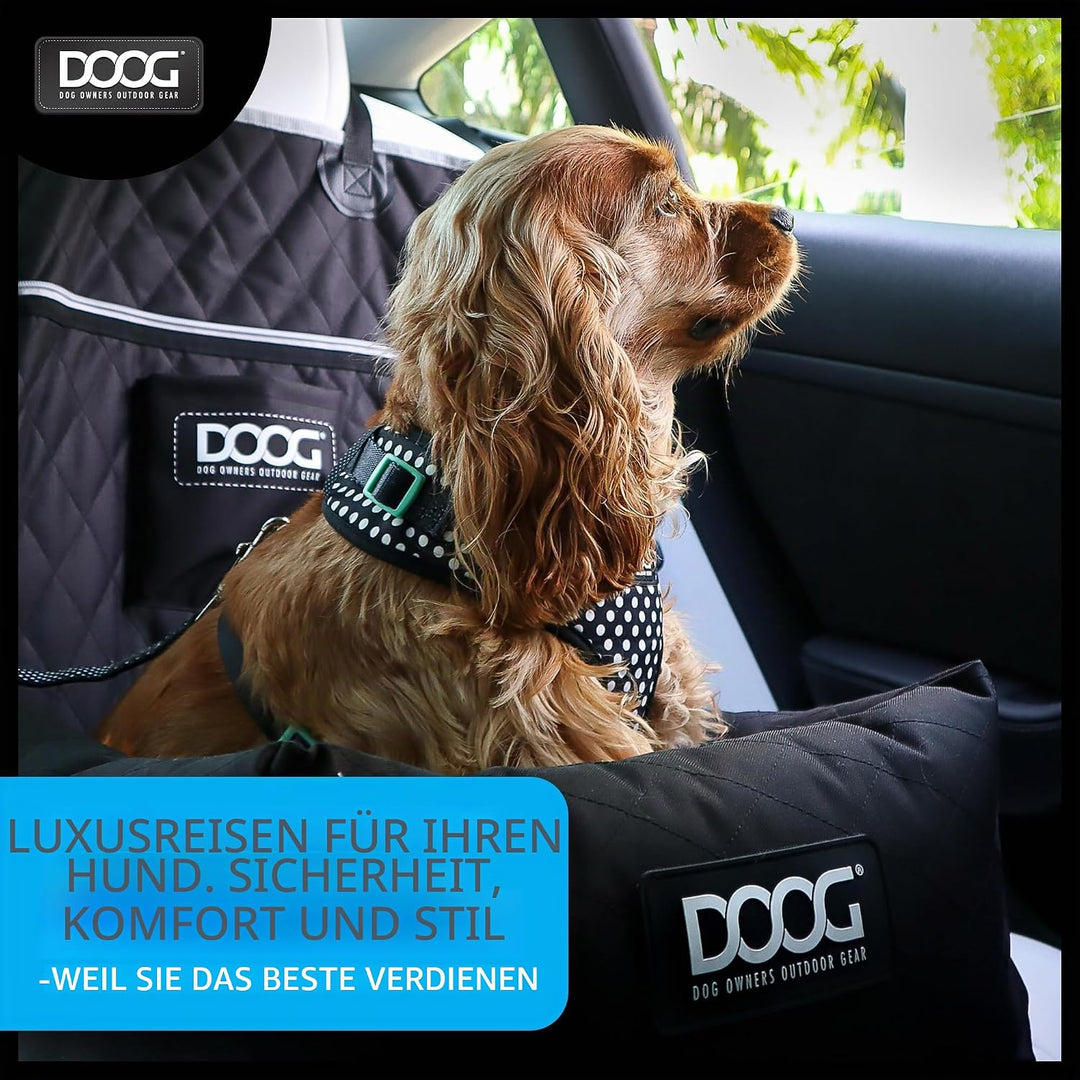 DOOG Hundeautositz für kleine bis mittelgrosse Hunde (zu 13,6 kg) | Bequemer und sicherer Reise-Boos