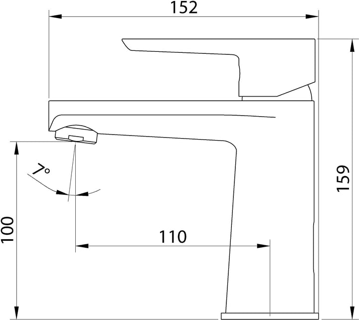 aquaSu® Waschtischarmatur Morti, mit Wasserspar-Kartusche, Kosten-sparende Kaltwassermittelstellung,
