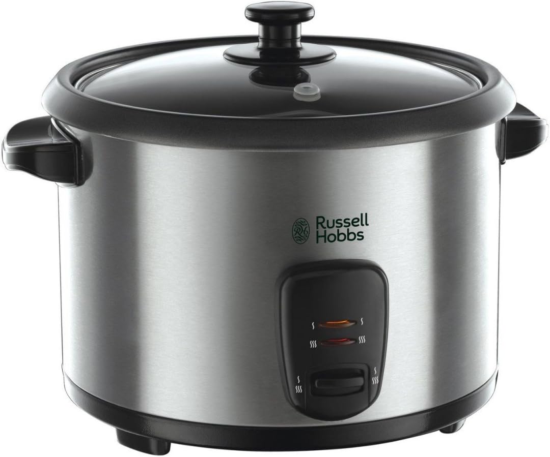 Russell Hobbs Reiskocher [1,8l] inkl. Dampfgarer -Einsatz (Warmhaltefunktion, antihaftbeschichteter