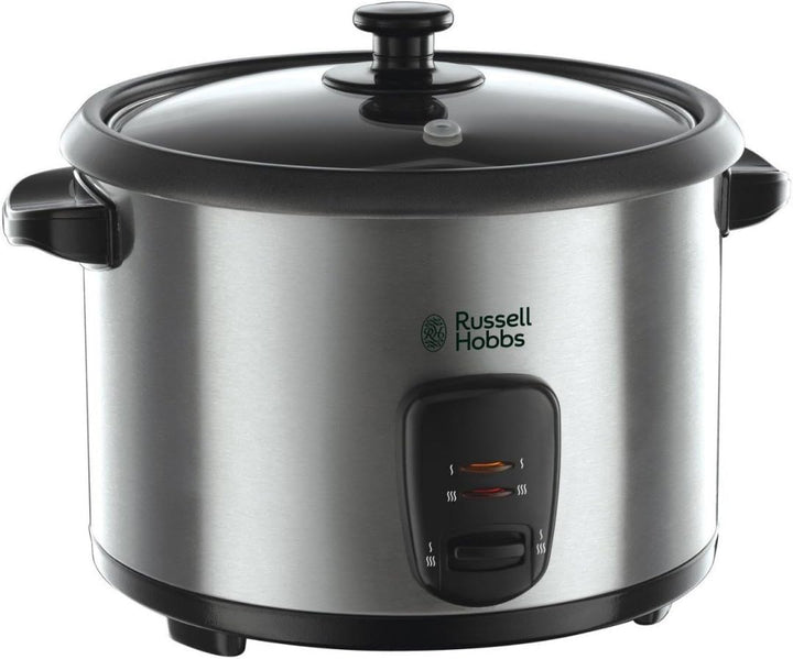 Russell Hobbs Reiskocher [1,8l] inkl. Dampfgarer -Einsatz (Warmhaltefunktion, antihaftbeschichteter