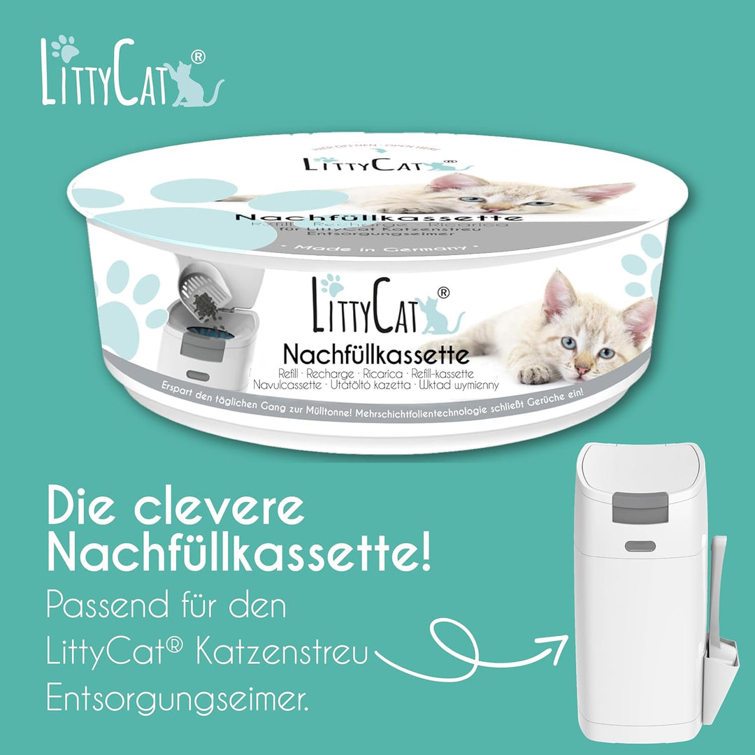 Littycat Nachfüllkassetten Katzenstreuentsorgungseimer - 6er Pack (6er