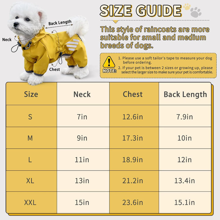 Hunderegenmantel, wasserdichte Hundejacke Hundekleidung mit Kapuze, Hunderegenmantel mit Loch für di