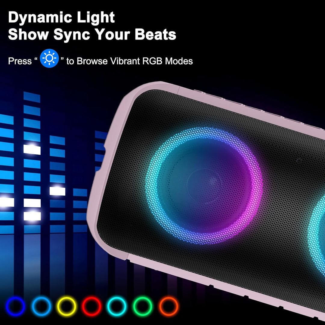 Lautsprecher für den Aussenbereich Starker Stereosound Bluetooth Lautsprecher Rosa, Rosa