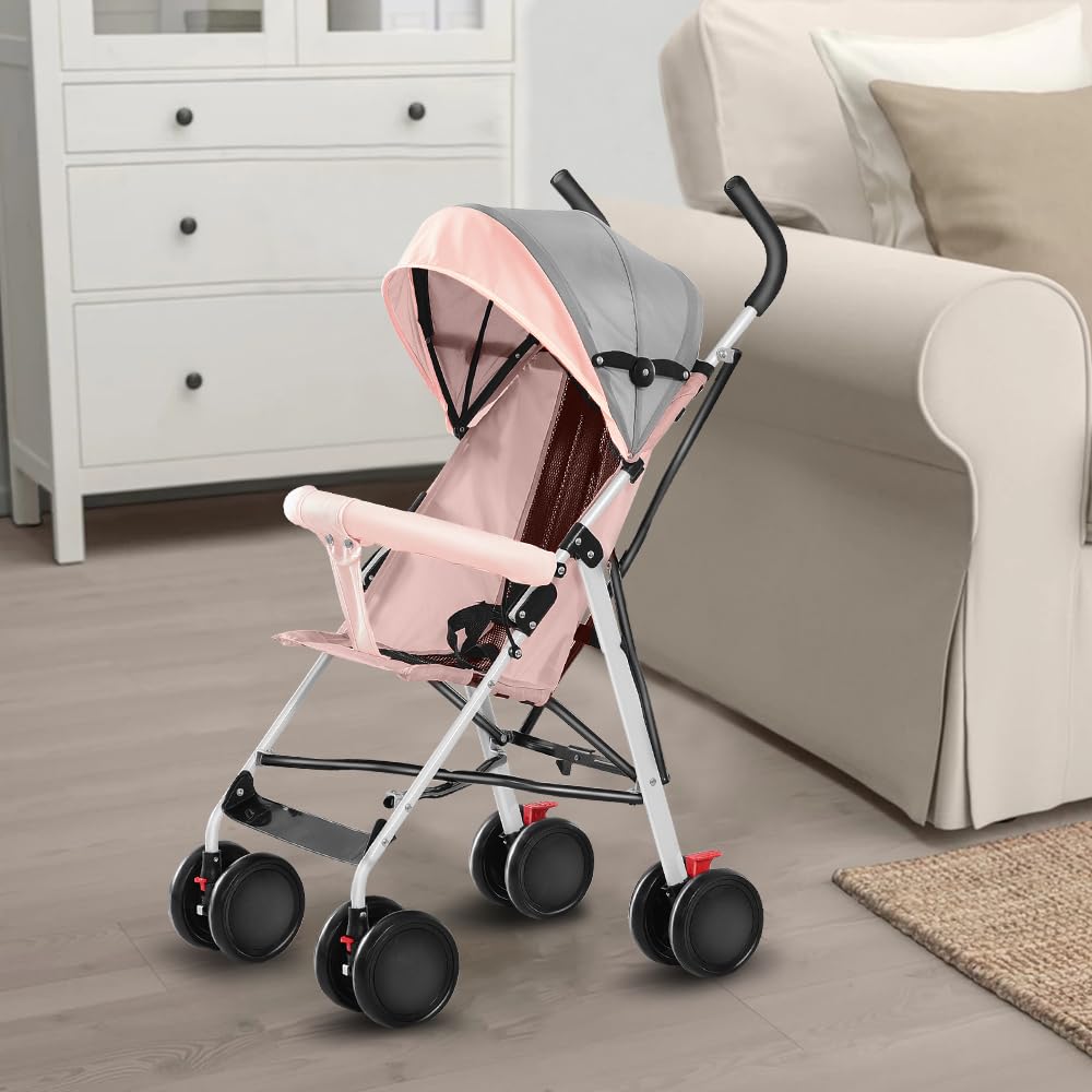 Kindersportwagen,Zusammenklappbarer Kinderwagen,leicht modern klein Buggy mit Liegeposition,Liegefun