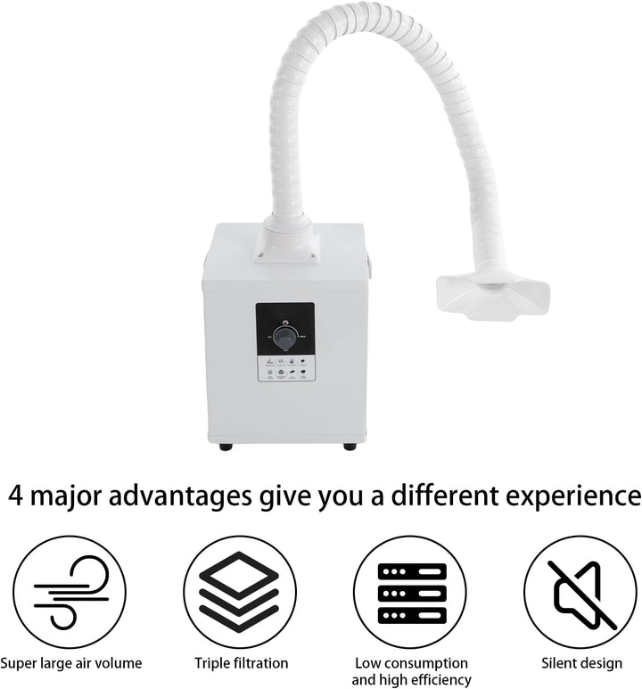Lötrauchabsorber - Leistungsstarke 258m³/h 150W Absaugung, geräuscharmes, 3-stufiges Filtersystem mi
