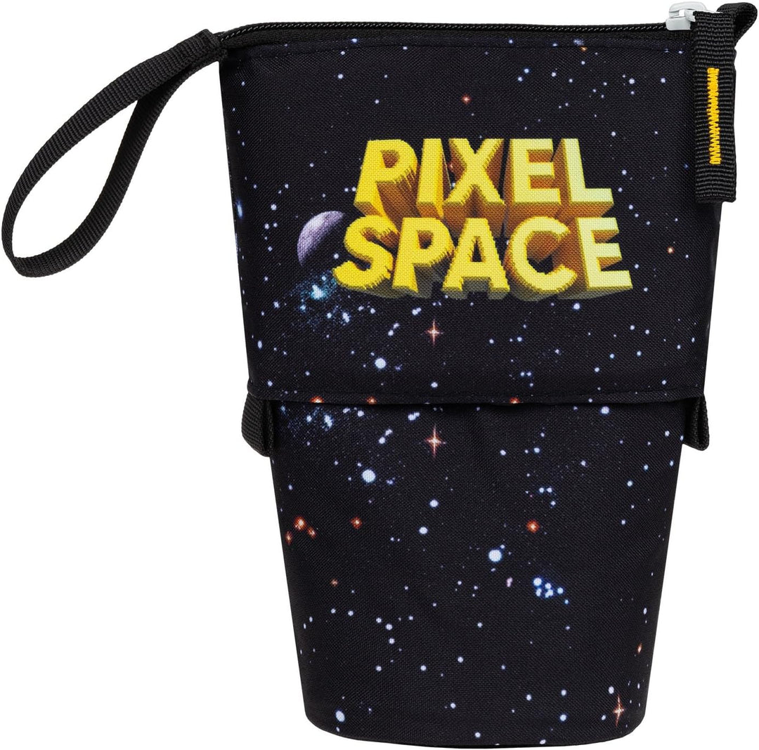 Baagl Federmäppchen Schulmäppchen Schreibwaren Jungen - Pixel Space | Dieses robuste Stifteetui für
