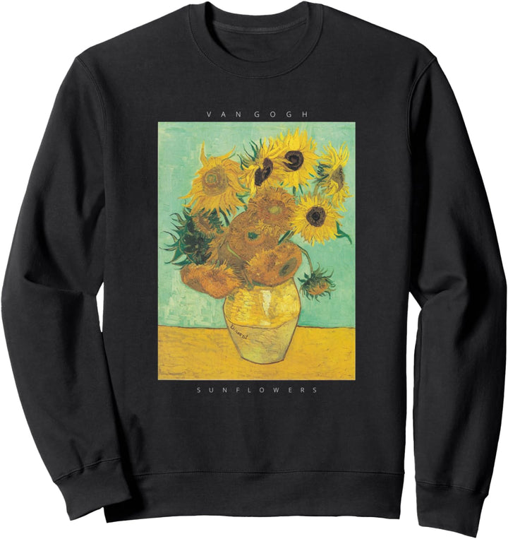 Van Gogh Sweatshirt mit Sonnenblumen-Motiv, Vintage-Stil, Geschenk Sweatshirt