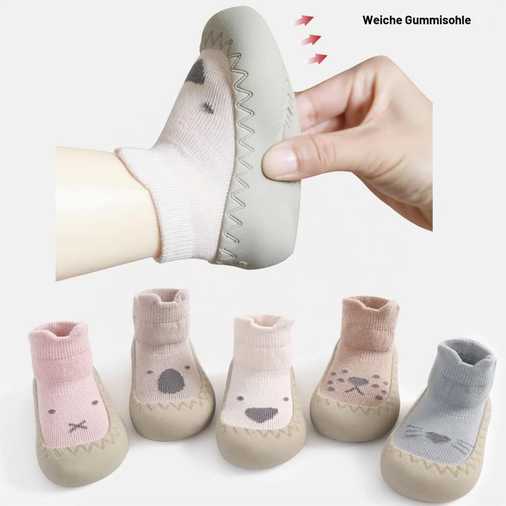 Baby Sockenschuhe Rutschfeste Niedlicher Cartoon Weicher Stricken Babybodenschuhe Kleinkind Schuhe 1