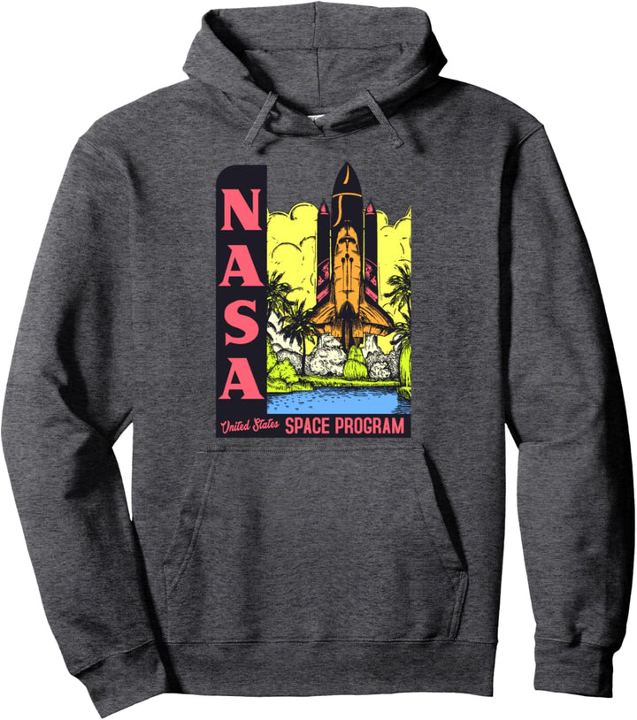 NASA Neon Rocket Launch Pullover Hoodie