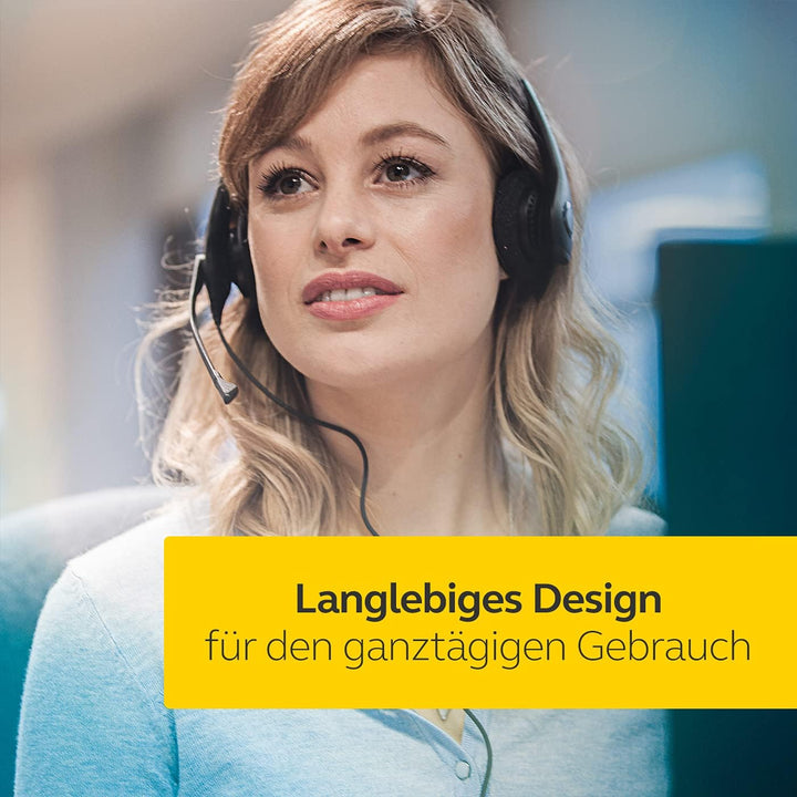 Jabra Biz 1500 Quick Disconnect On-Ear Stereo Headset - Corded Headphone with Noise-cancelling Micro