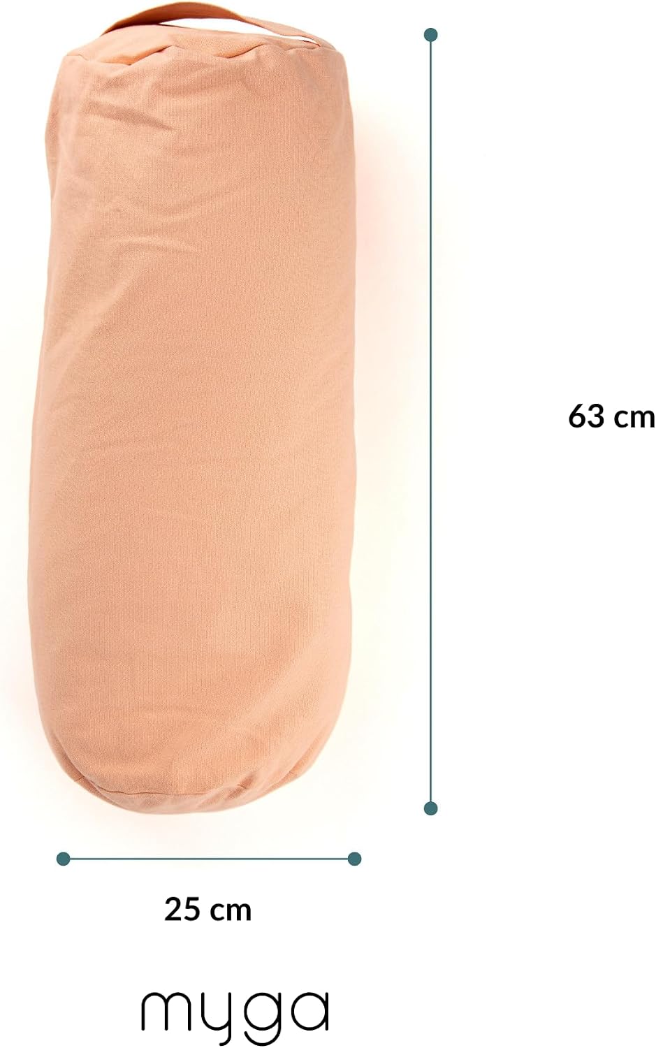Myga Buchweizen Bolster Kissen | Ergonomisches Yoga- &amp; Meditationskissen | Abnehmbarer Bezug &amp; Natür