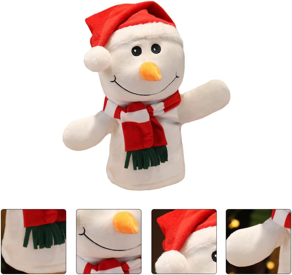 Toyvian Schneemann Fingerpuppe, Weihnachts Spielzeug Kinder Plüschpuppe Rentier Schneemann Handpuppe