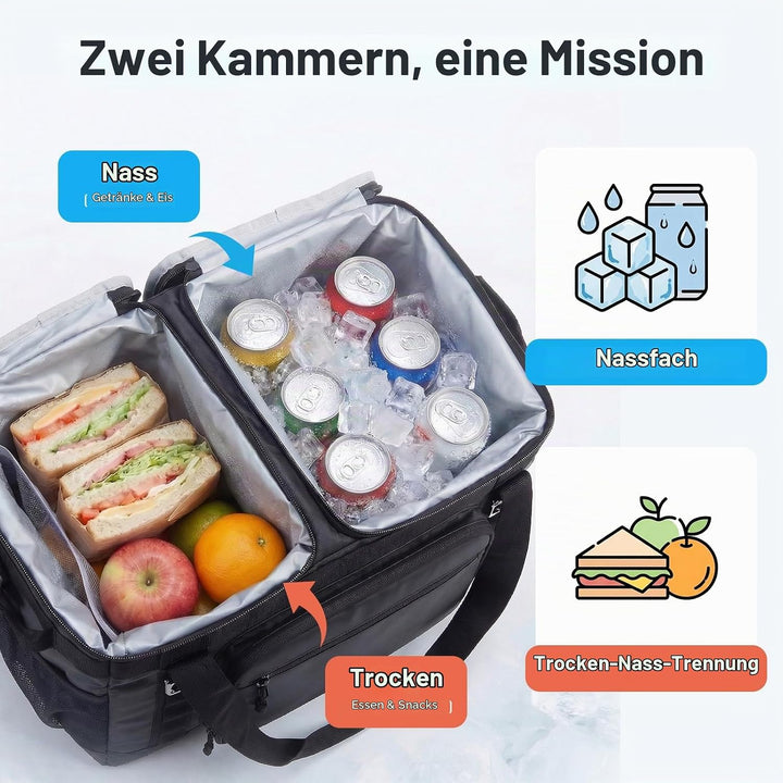 TOURIT Kühltasche Picknicktasche 30 Dosen Isolierter weicher Kühler Gross Zusammenklappbar Thermotas