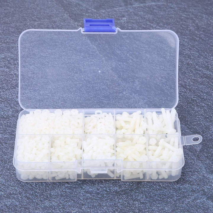 Nylon Schraube Mutter, 800 Stück M3 Nylon Schraube Mutter Set Unterlegscheibe Kombinationssatz Befes