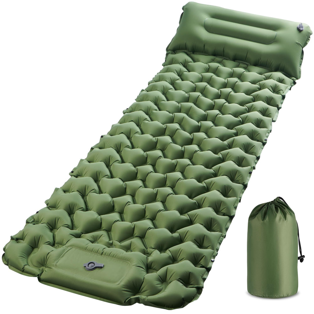 Isomatte Selbstaufblasend, Erweiterte und Verdickte Camping Matratze, Luftpedal - Luftpumpe Luftmatr