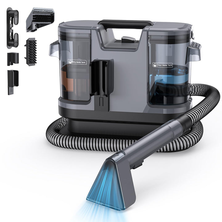 Lubluelu Nasssauger Polsterreiniger Gerät, 600 W - 15 kPa Teppichreiniger Waschsauger, tragbares Tep