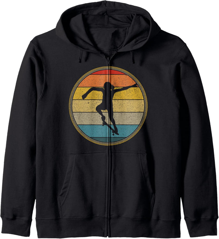 Vintage Retro Skater Girl Skateboard Skateboarding Skate Kapuzenjacke
