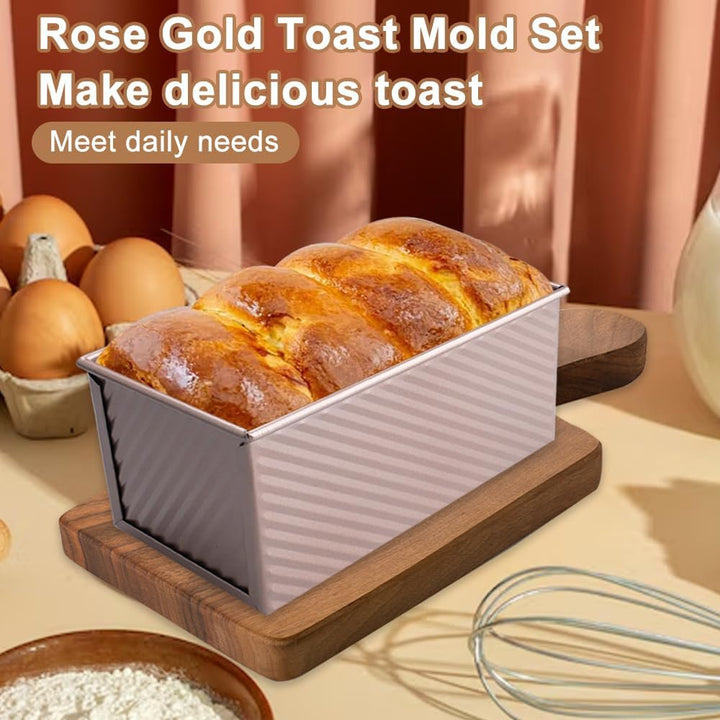 inodiref 2 Stück Brotbackform mit Deckel Antihaft Toastbrot Backform Kastenform mit Deckel mit Belüf