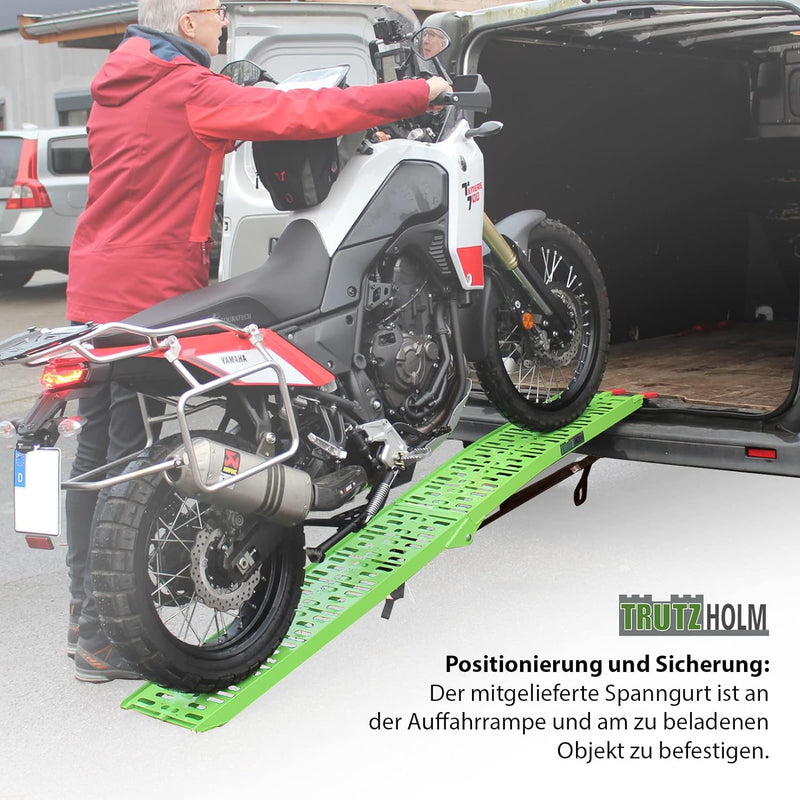 TRUTZHOLM® 2X Auffahrrampe 680 kg Faltbare ALU Rampen klappbar Alu Auffahrrampe Rampe Verladerampen