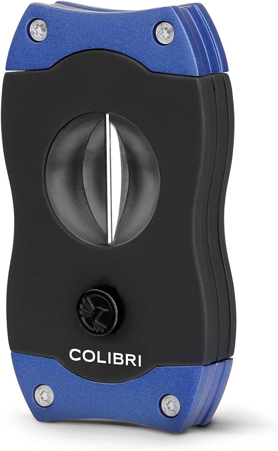 Colibri V-Cut Zigarrencutter Blau + Schwarze Gummibeschichtung