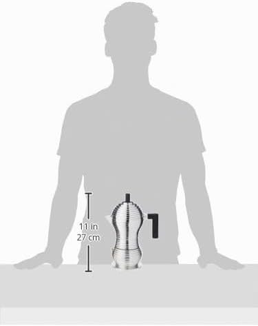 Alessi Kaffeekanne, schwarz, Aluminium, 5.4 x 14.5 x 33.5 cm 5.4 x 14.5 x 33.5 cm Schwarz, 5.4 x 14.