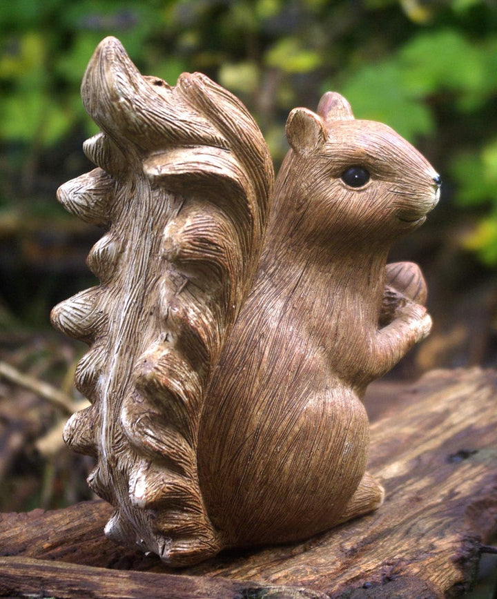 GeKi Trend 2er Set Eichhörnchen Paar Dekofiguren Gartendeko wetterfest 17/19 cm gross