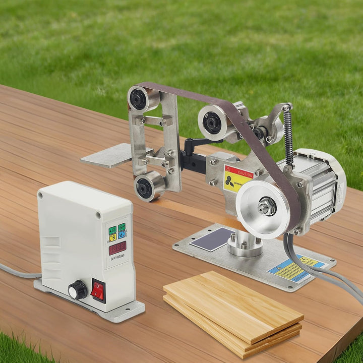 Mini Tischbandschleifer 550 W, 762 × 25 mm, 5000 U/min, 90° drehbar